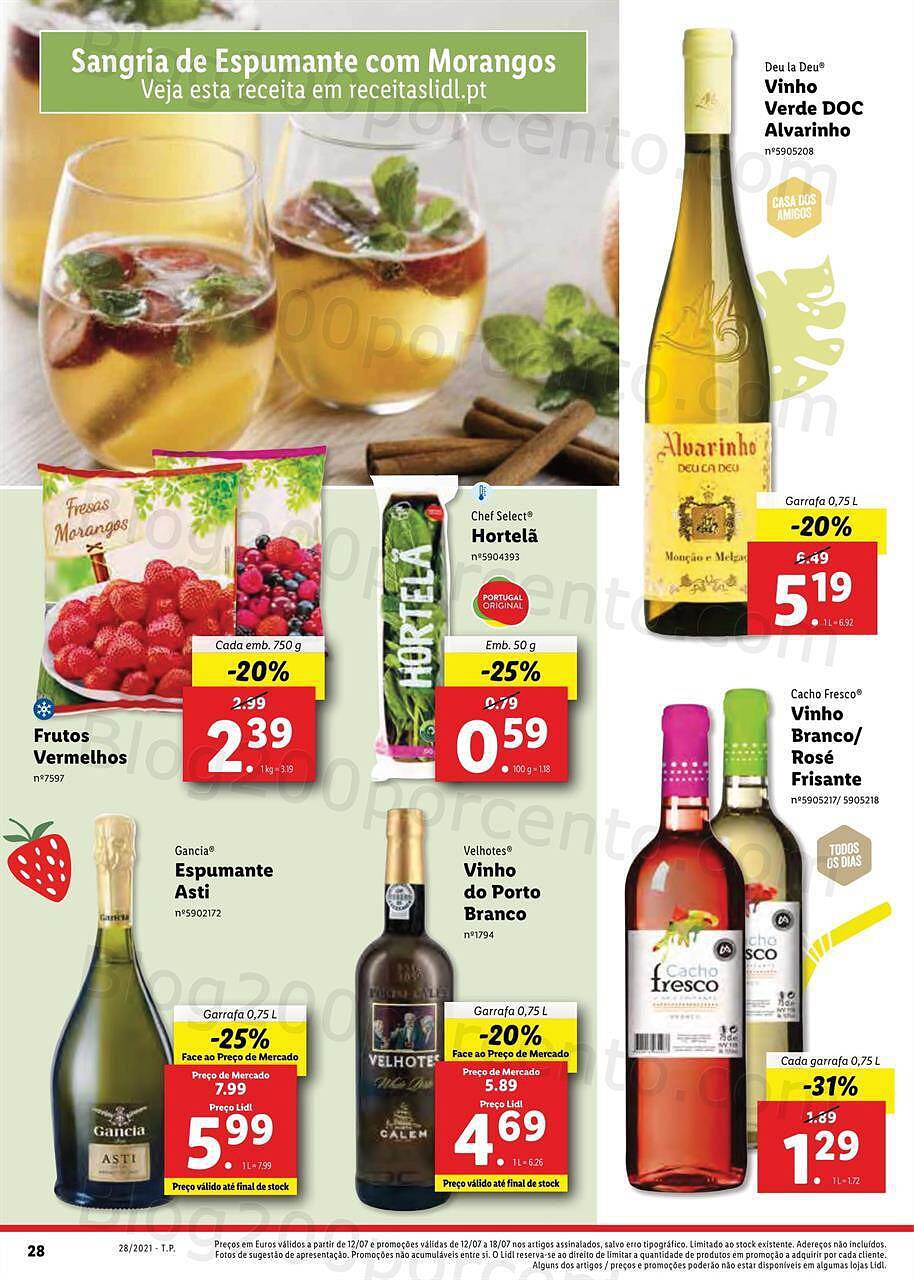 Antevisão Foheto LIDL 12 a 18 julho
