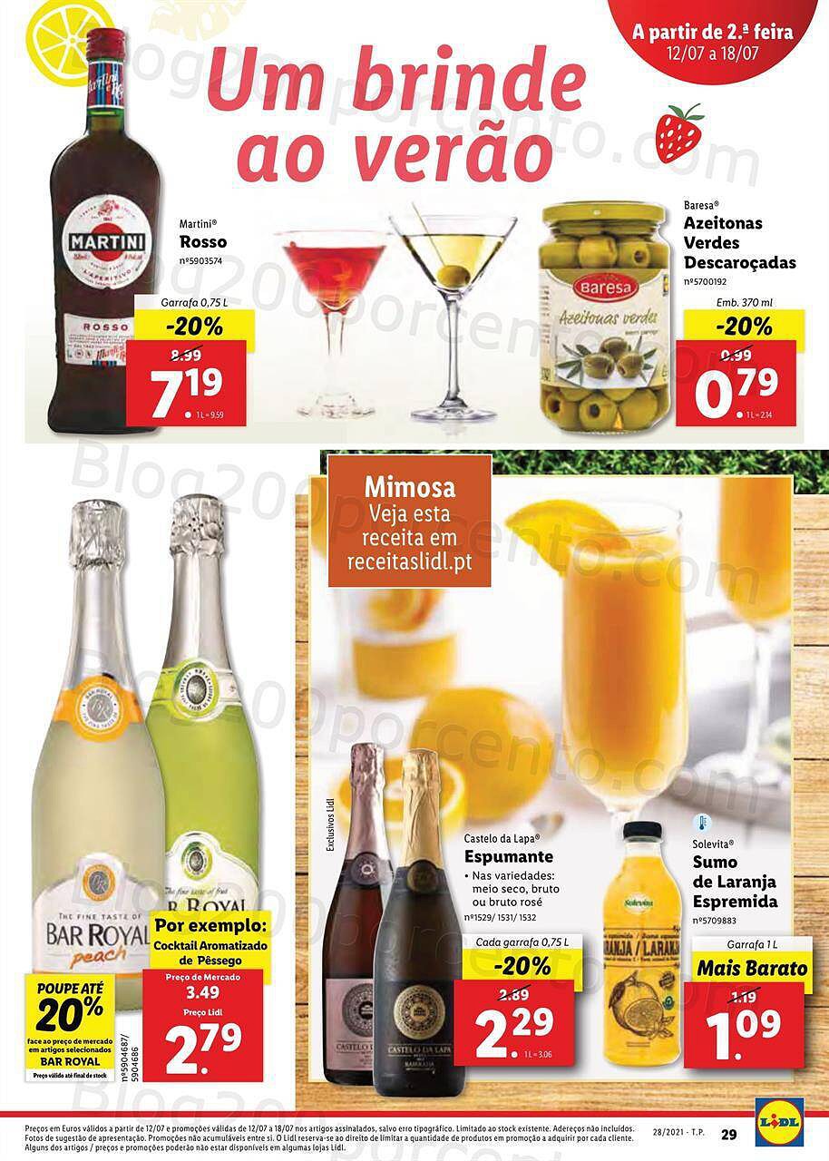 Antevisão Foheto LIDL 12 a 18 julho