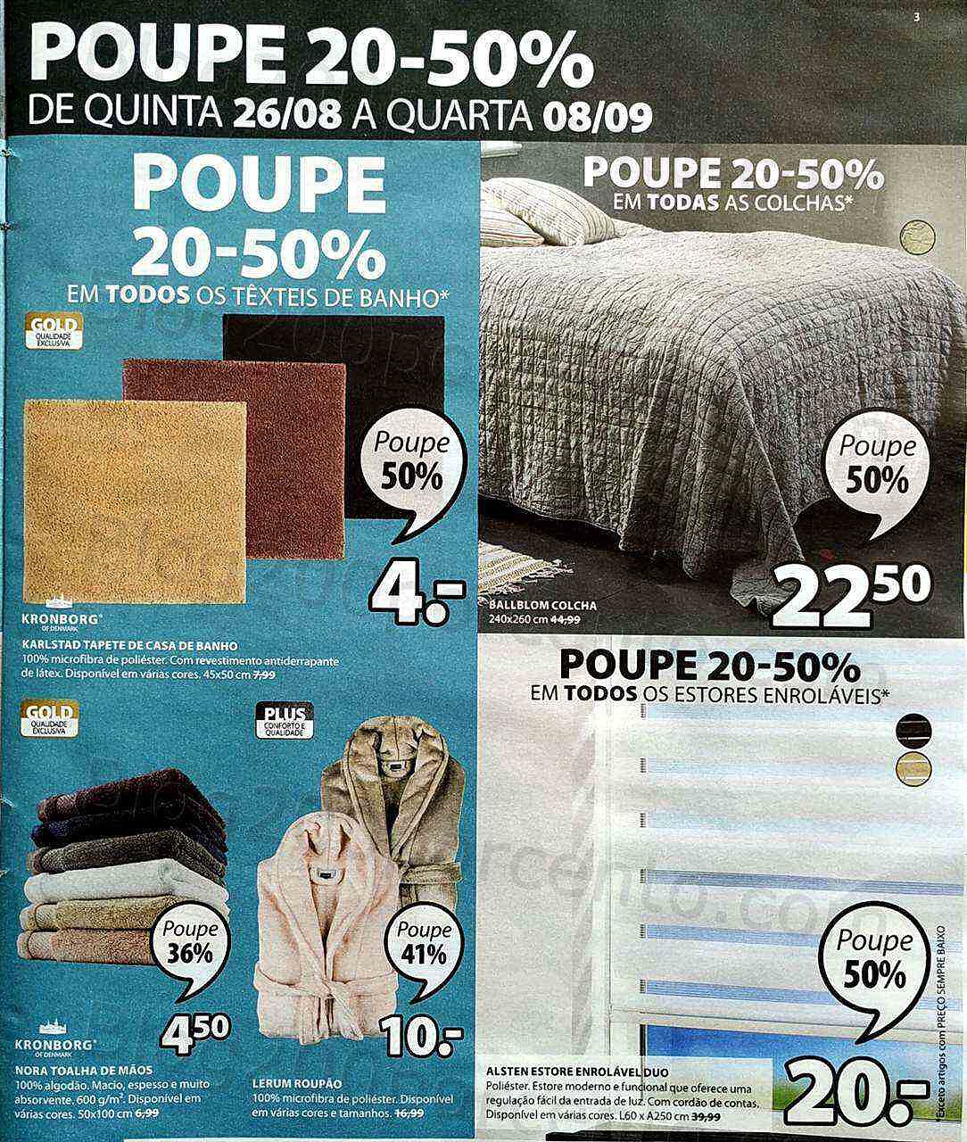 Jysk 26 agosto a 8 setembro