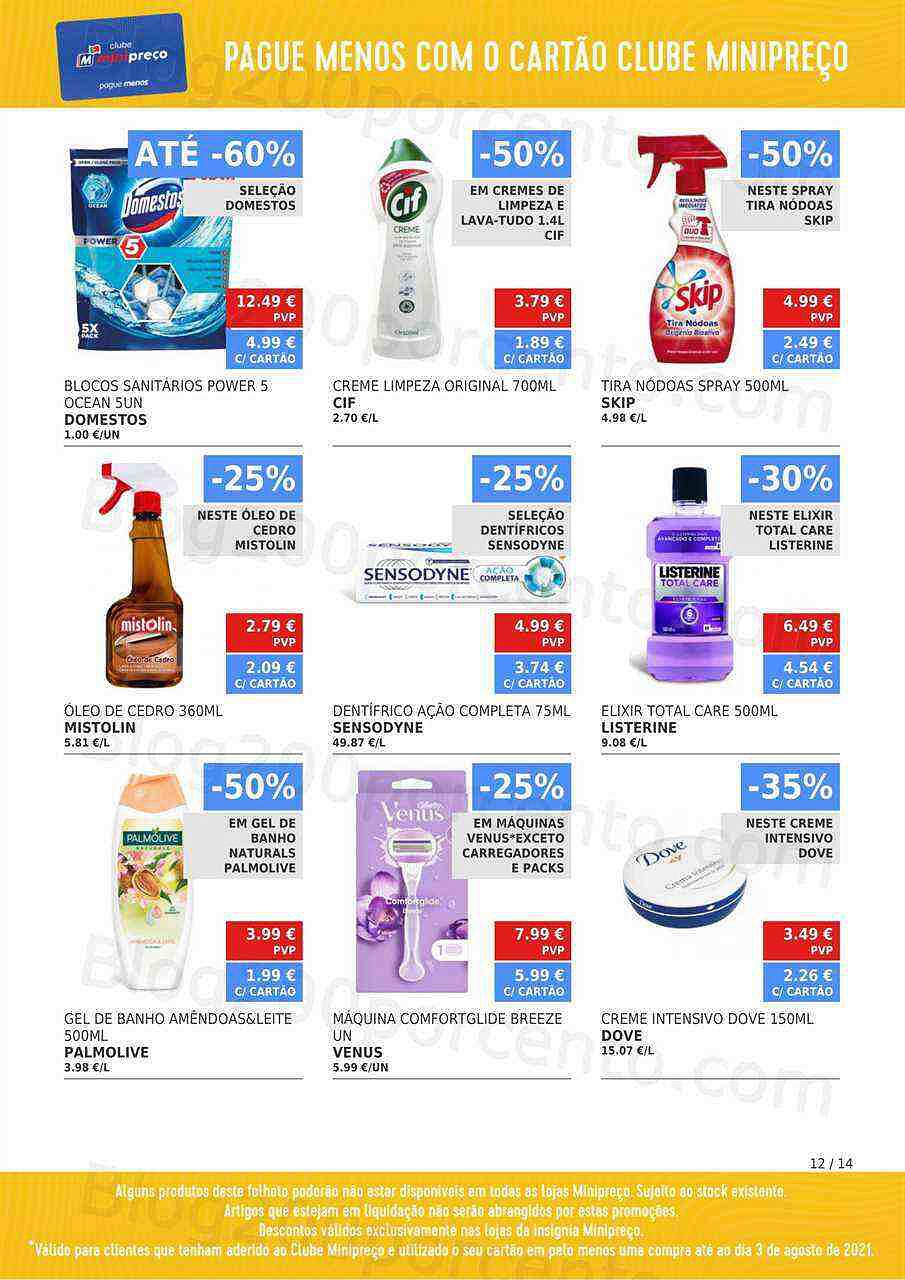 Clube Minipreço 5 a 11 agosto