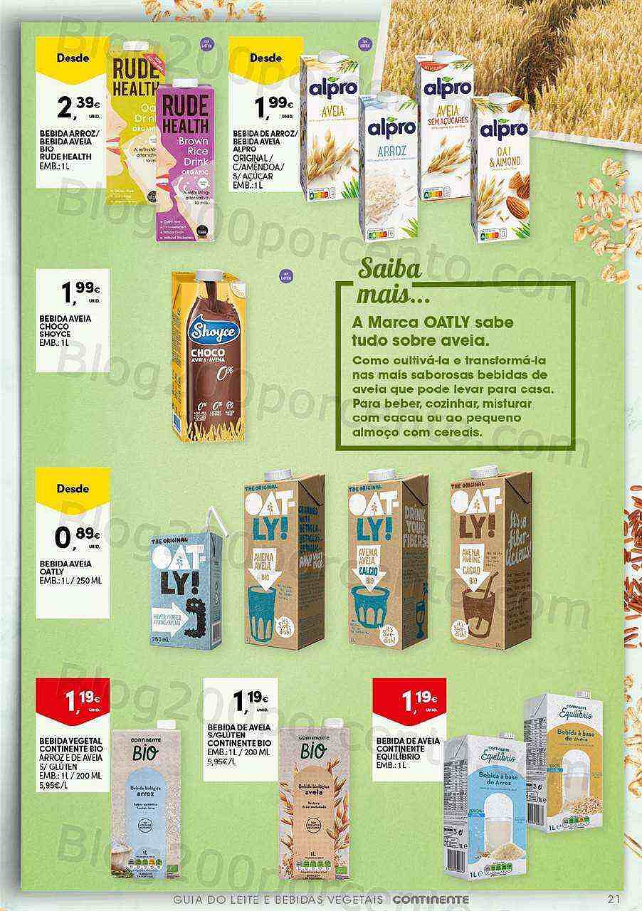 Antevisão Folheto CONTINENTE Especial Leite e Bebidas Vegetais Promoções de 7 setembro a 3 outubro