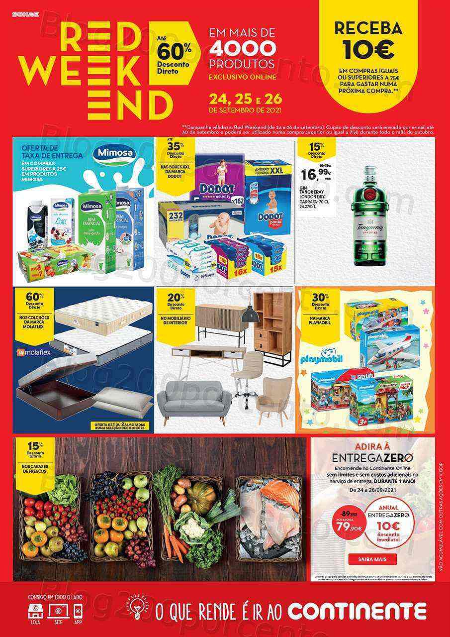 Antevisão Red Weekend Continente 24 a 26 setembro