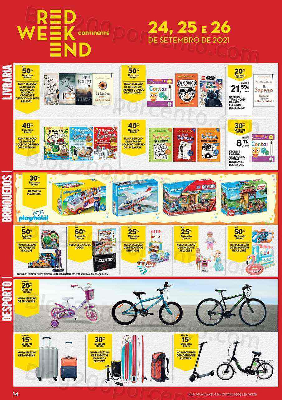 Antevisão Red Weekend Continente 24 a 26 setembro