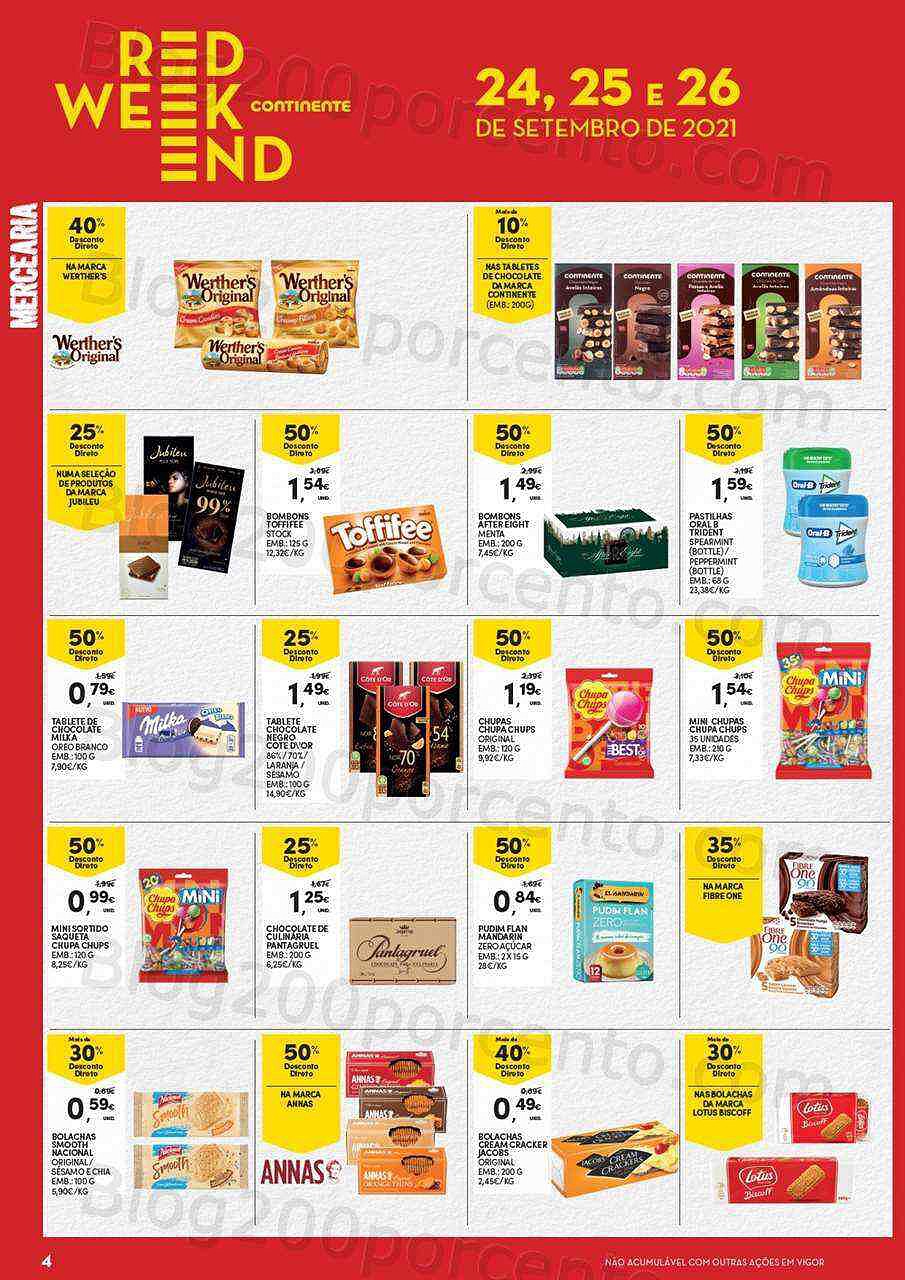 Antevisão Red Weekend Continente 24 a 26 setembro