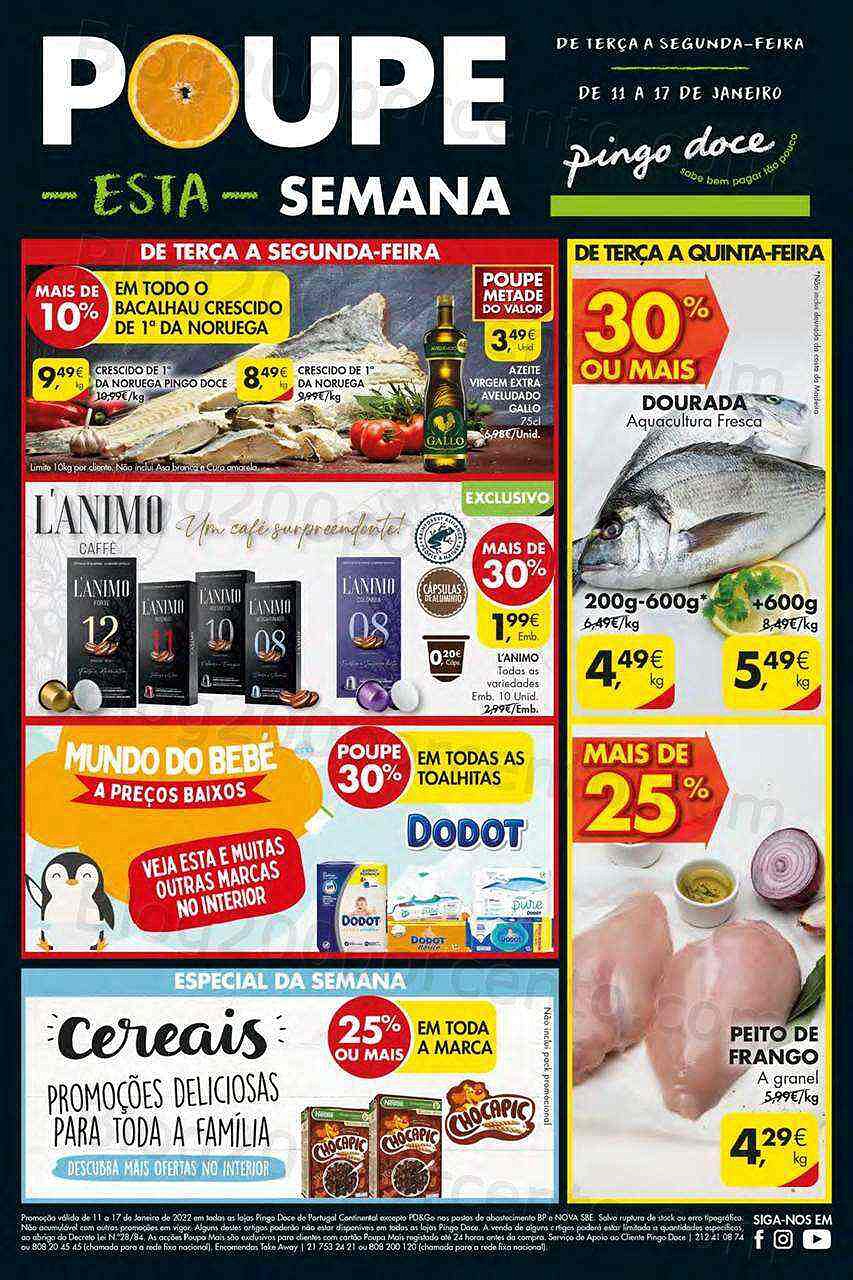 Antevisão Folheto PINGO DOCE Lojas Pequenas 11 a 17 janeiro