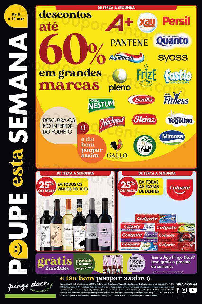 Antevisão Folheto PINGO ODCE Promoções de 8 a 14 março