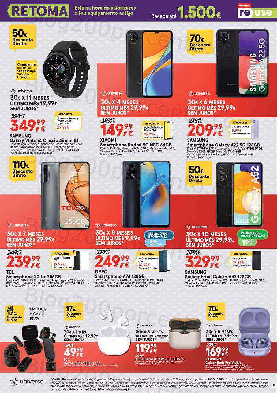 Antevisão Folheto WORTEN Promoções de 9 a 16 março