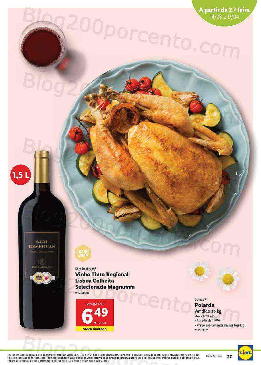 Lidl Especial Páscoa 14 março a 17 abril