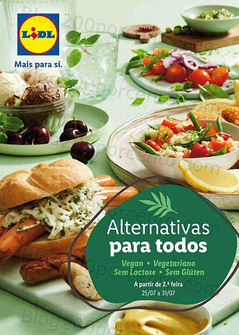 Antevisão Folheto LIDL Alimentação Alternativa Promoções de 25 a 31 julho