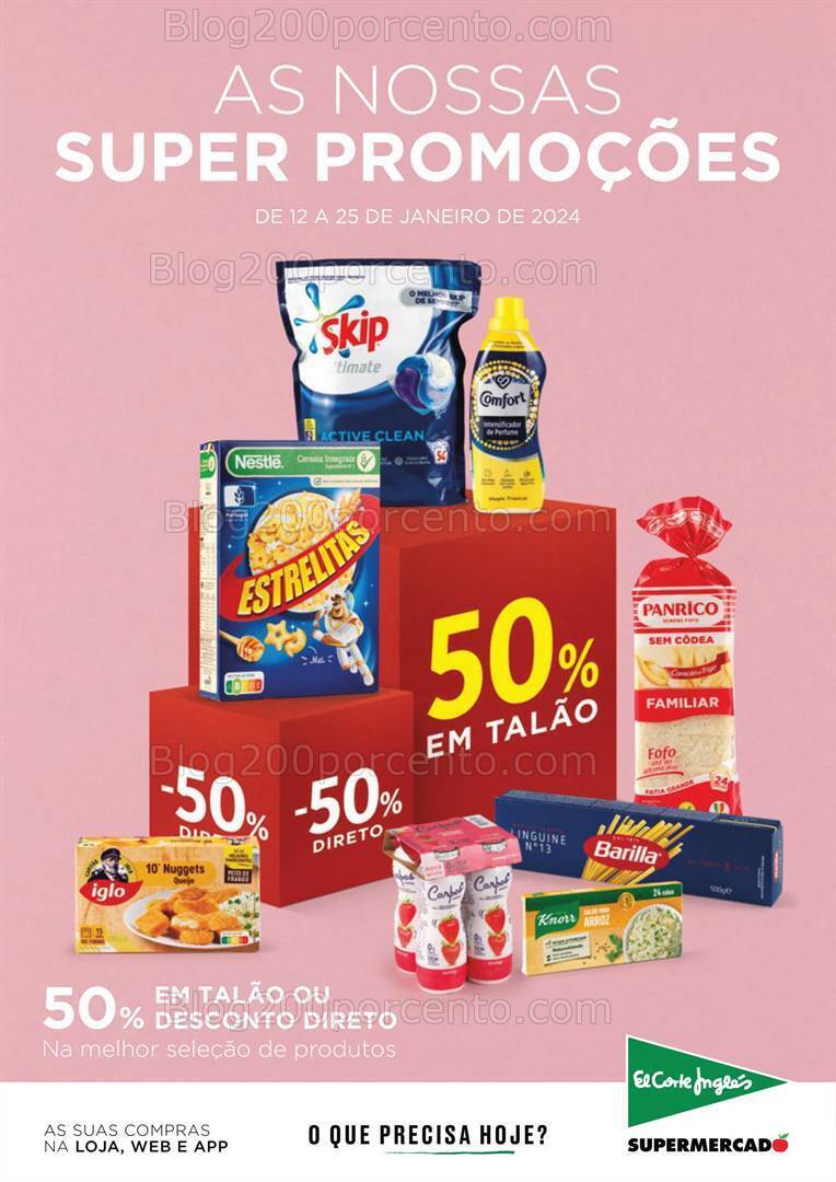 Antevisão Folheto EL CORTE INGLÉS Promoções 12 a 25  janeiro