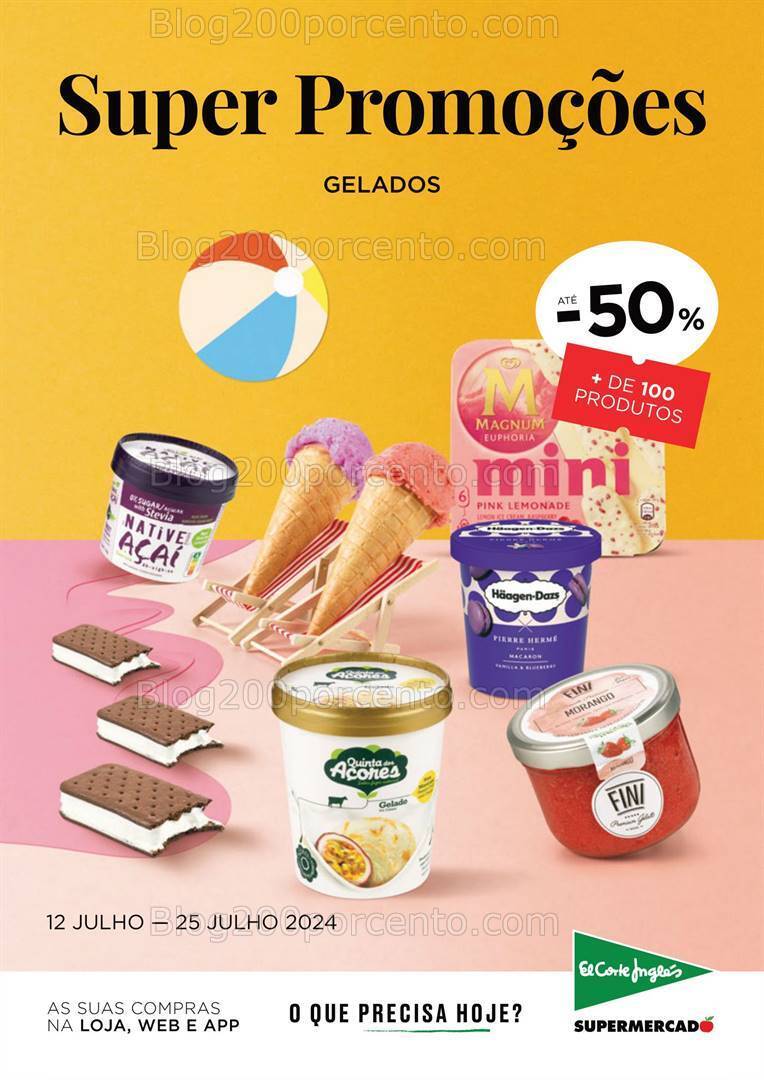 Antevisão Folheto EL CORTE INGLÉS Promoções de 12 a 25 julho