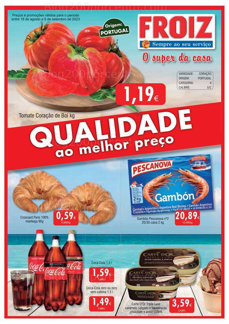 Antevisão Folheto FROIZ Promoções de 18 agosto a 5 setembro