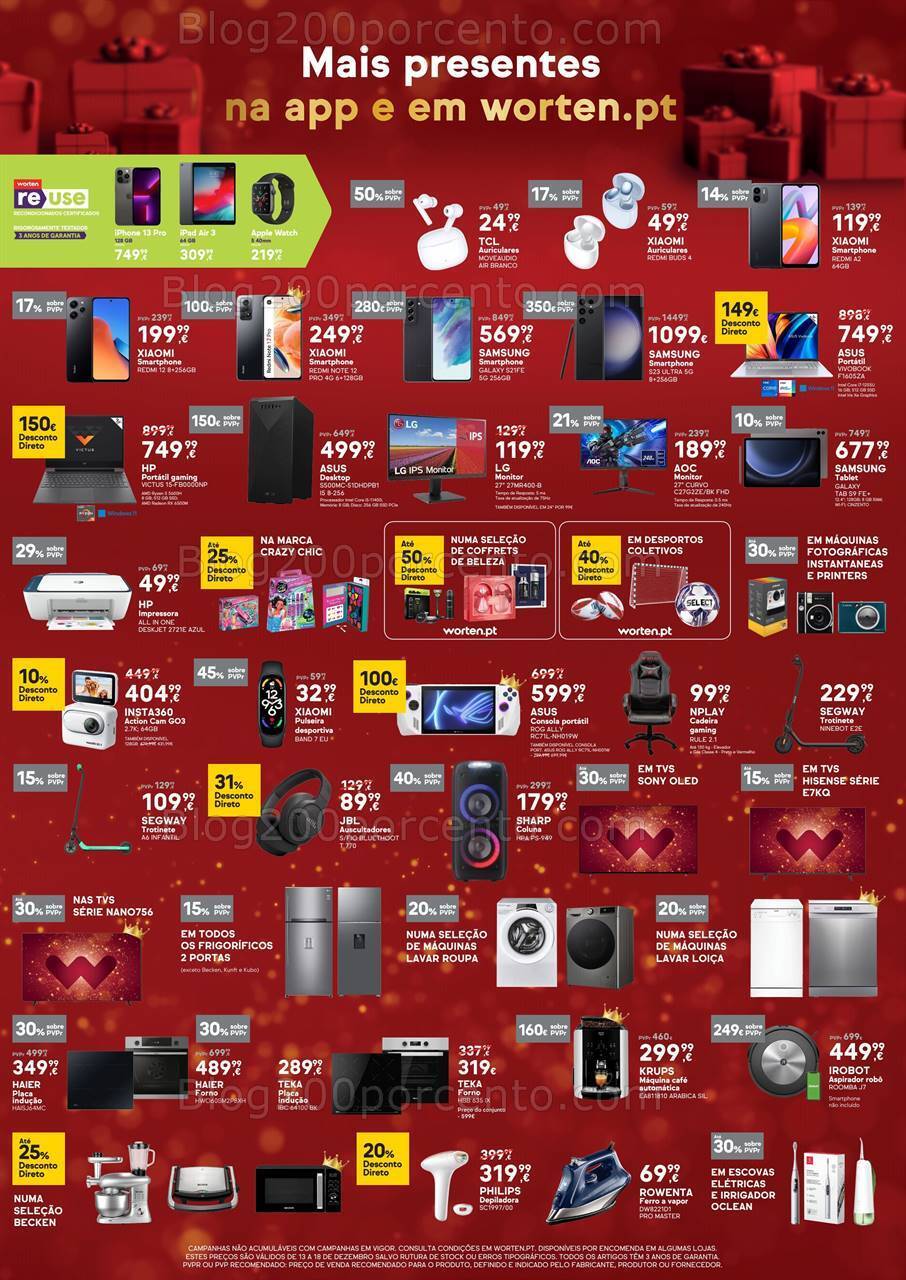 Antevisão Folheto WORTEN Promoções de 13 a 18 dezembro