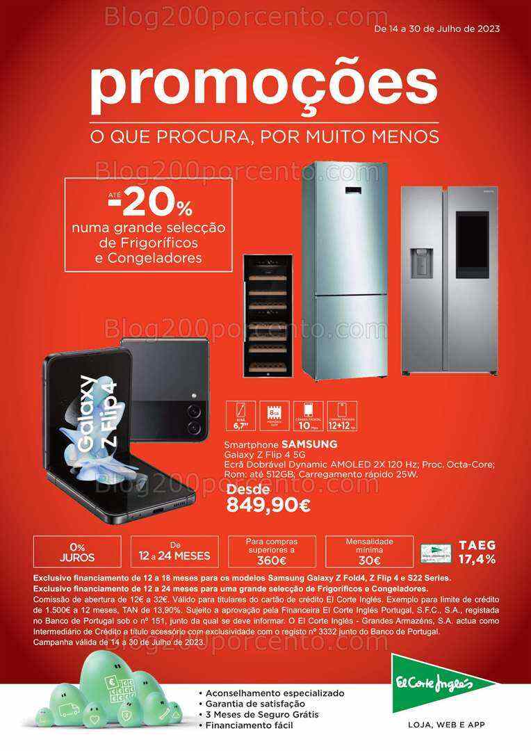 Antevisão Folheto EL CORTE INGLÉS Tecnologia Promoções de 14 a 30 julho