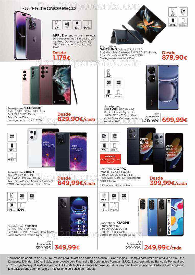 Antevisão Folheto EL CORTE INGLÉS Tecnologia Promoções de 14 a 30 julho