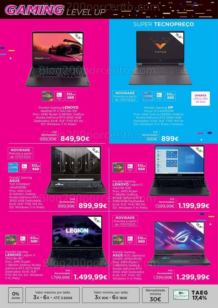 Antevisão Folheto EL CORTE INGLÉS Tecnologia Promoções de 14 a 30 julho