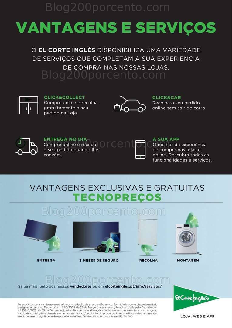 Antevisão Folheto EL CORTE INGLÉS Tecnologia Promoções de 14 a 30 julho