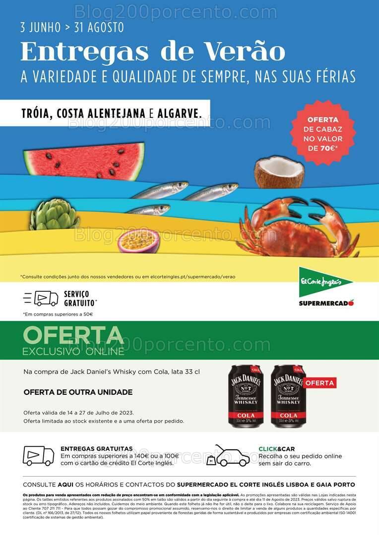 Antevisão Folheto EL CORTE INGLÉS Promoções de 14 a 27 julho