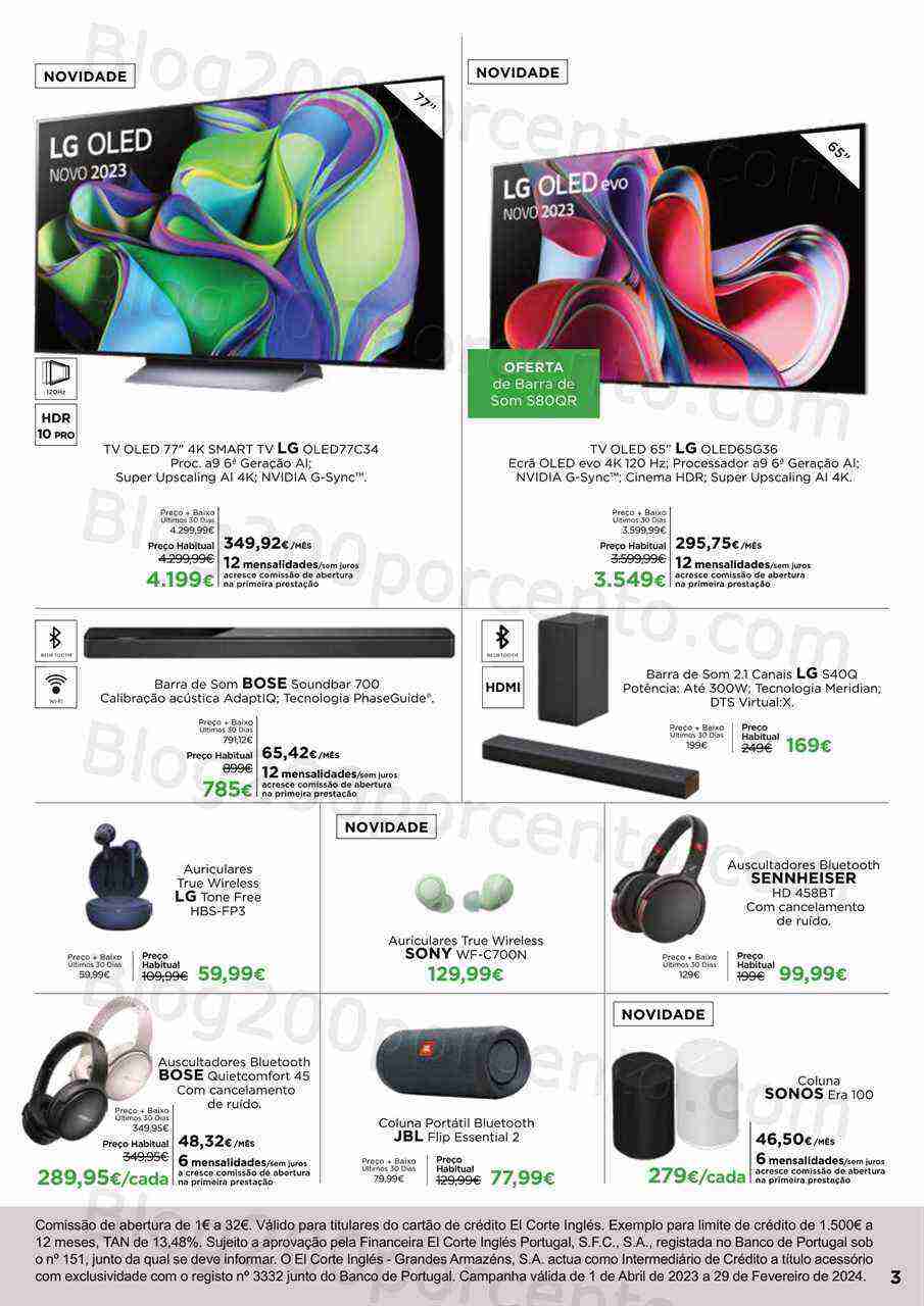 Antevisão Folheto EL CORTE INGLÉS Tecnologia Promoções de 14 a 30 abril