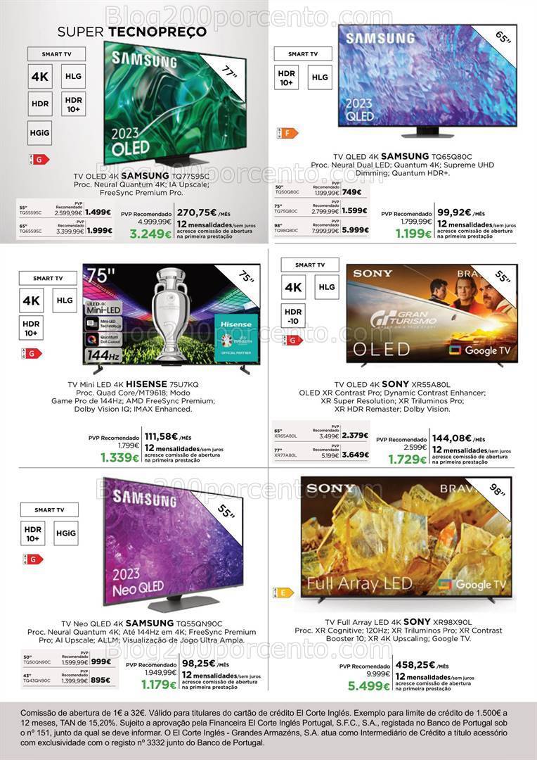 Antevisão Folheto EL CORTE INGLÉS Tecnologia Promoções até 28 abril