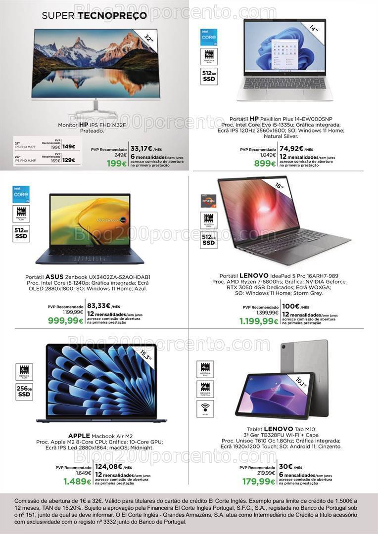 Antevisão Folheto EL CORTE INGLÉS Tecnologia Promoções até 28 abril