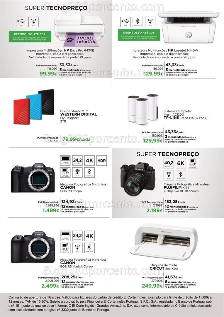 Antevisão Folheto EL CORTE INGLÉS Tecnologia Promoções até 28 abril