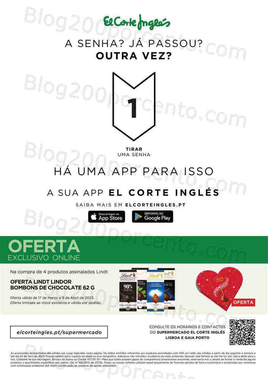 Antevisão Folheto EL CORTE INGLÉS Promoções de 17 março a 9 abril