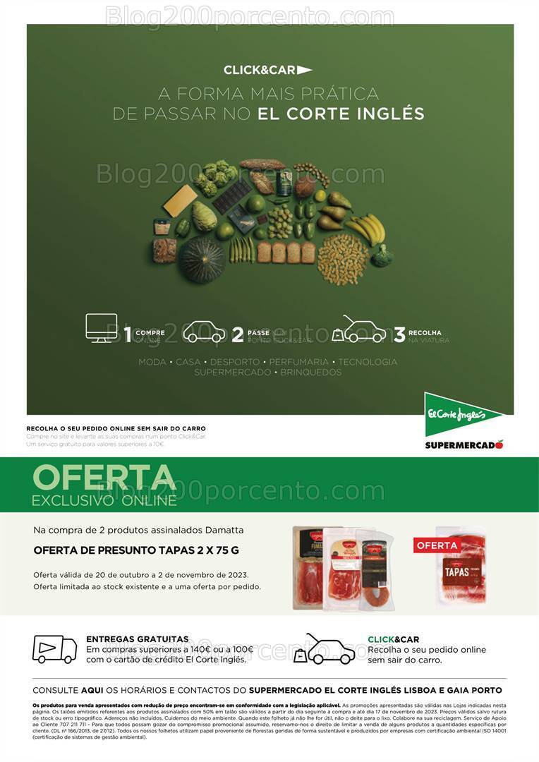 Antevisão Folheto EL CORTE INGLÉS Promoções de 20 outubro a 2 novembro