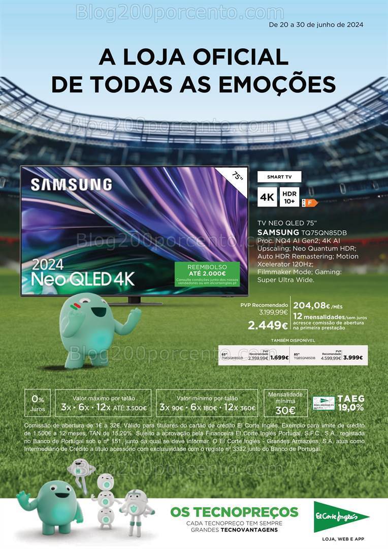 Antevisão Folheto EL CORTE INGLÉS Promoções de 20 a 30 junho