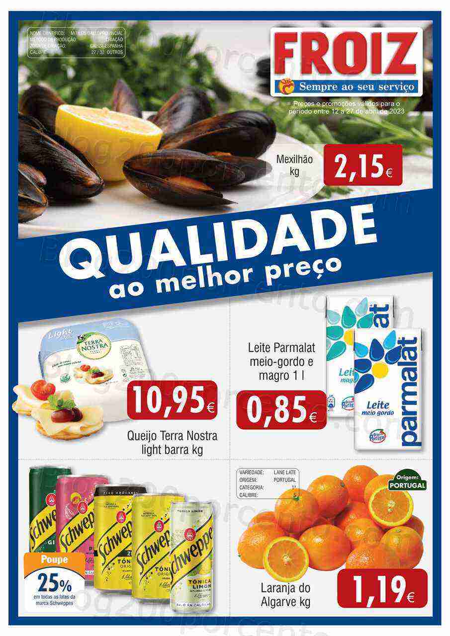 Antevisão Folheto FROIZ Promoções de 12 a 27 abril