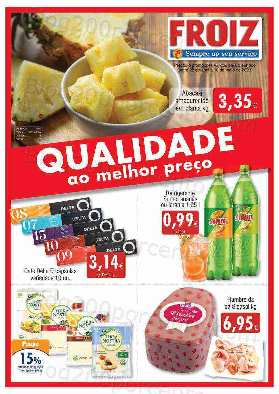 Antevisão Folheto FROIZ Promoções 28 abril a 16 maio