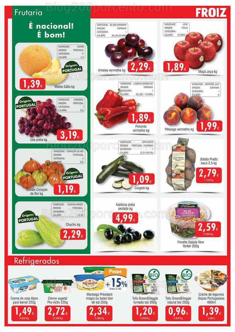 Antevisão Folheto FROIZ Promoções de 12 a 27 julho