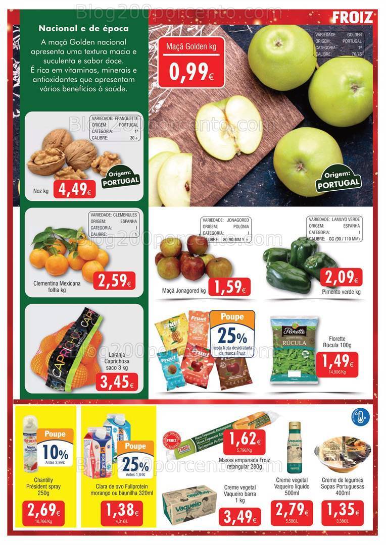 Antevisão Folheto FROIZ Natal Promoções de 30 novembro a 19 dezembro