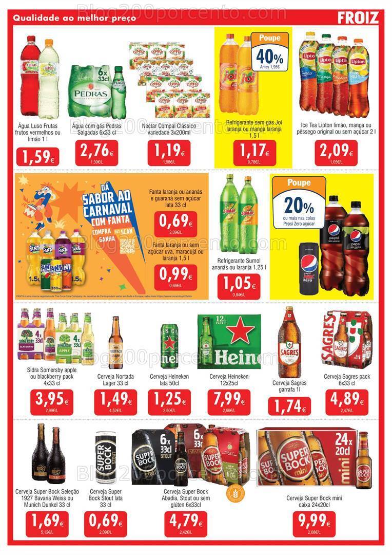 Antevisão Folheto FROIZ Promoções de 25 janeiro a 8 fevereiro