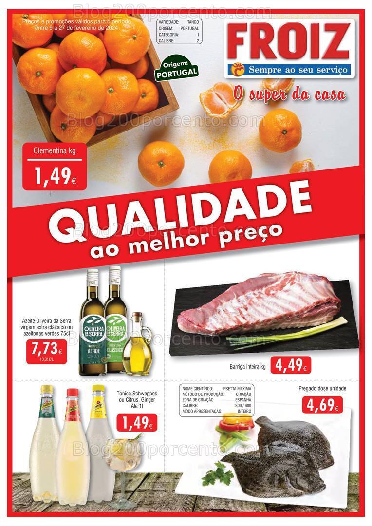 Antevisão Folheto FROIZ Promoções de 9 a 27 fevereiro