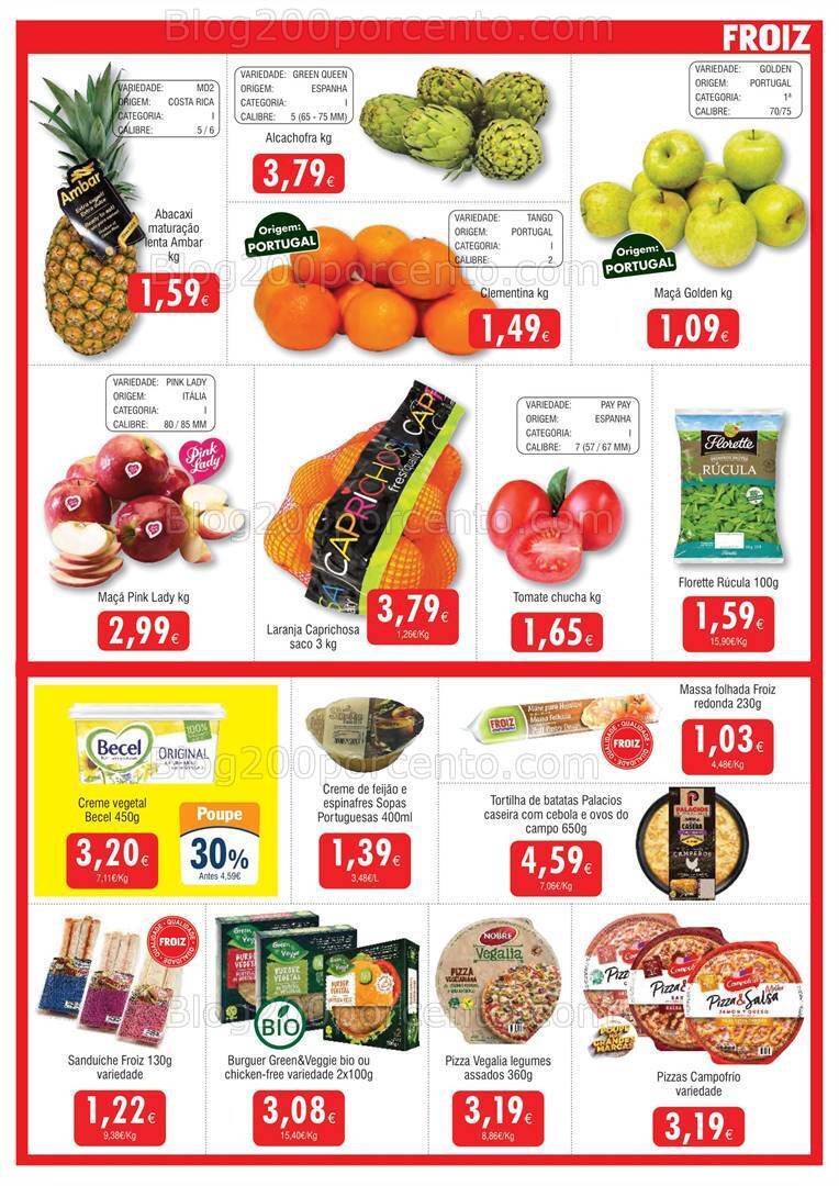 Antevisão Folheto FROIZ Promoções de 9 a 27 fevereiro