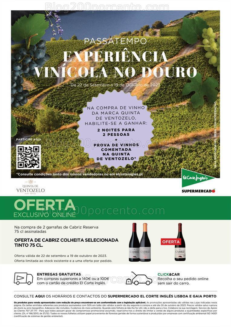 Antevisão Folheto EL CORTE INGLÉS Promoções de 22 setembro a 5 outubro