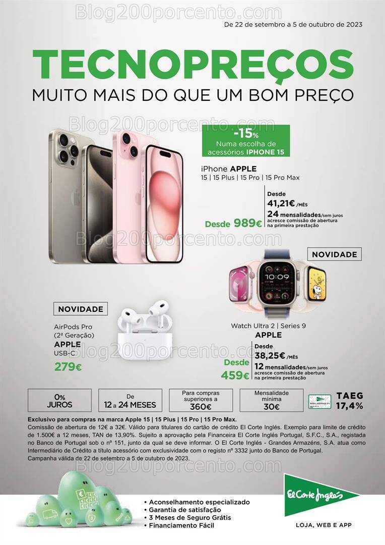 Antevisão Folheto EL CORTE INGLÉS Tecnologia Promoções de 22 setembro a 5 outubro