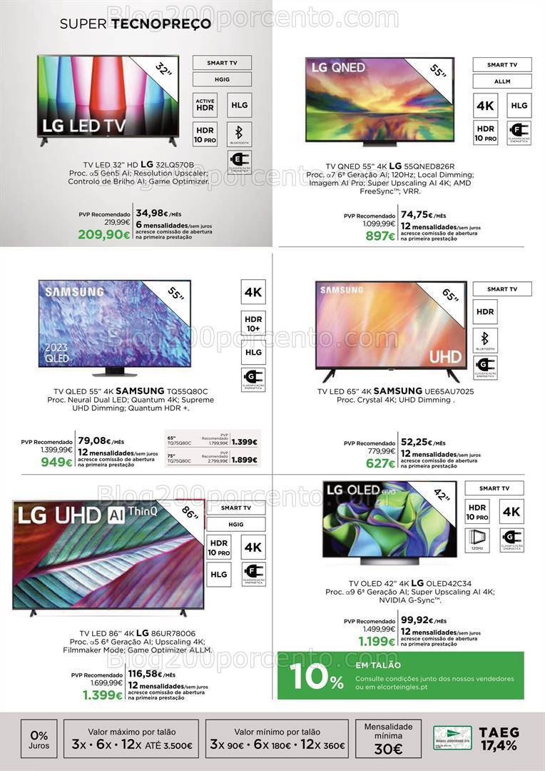 Antevisão Folheto EL CORTE INGLÉS Tecnologia Promoções de 22 setembro a 5 outubro