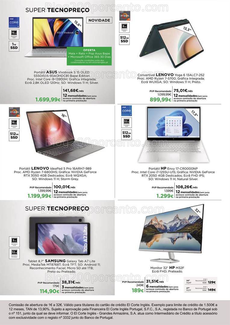 Antevisão Folheto EL CORTE INGLÉS Tecnologia Promoções de 22 setembro a 5 outubro