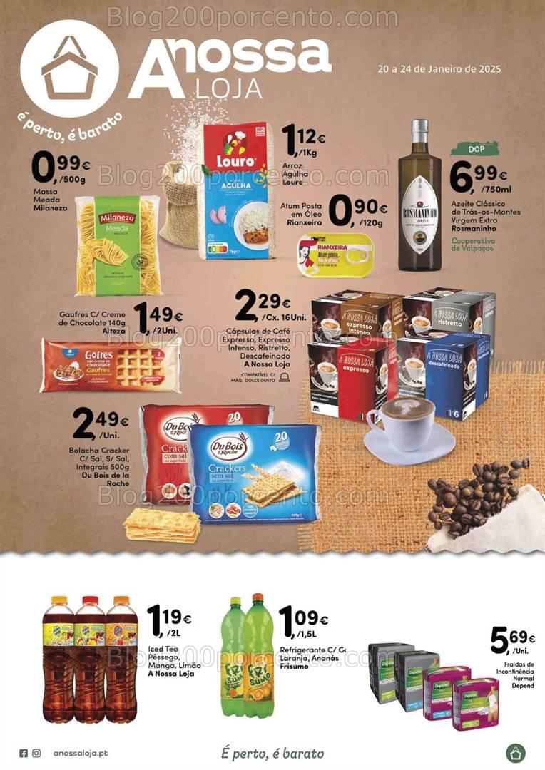 Antevisão Folheto A NOSSA LOJA Promoções de 20 a 24 janeiro