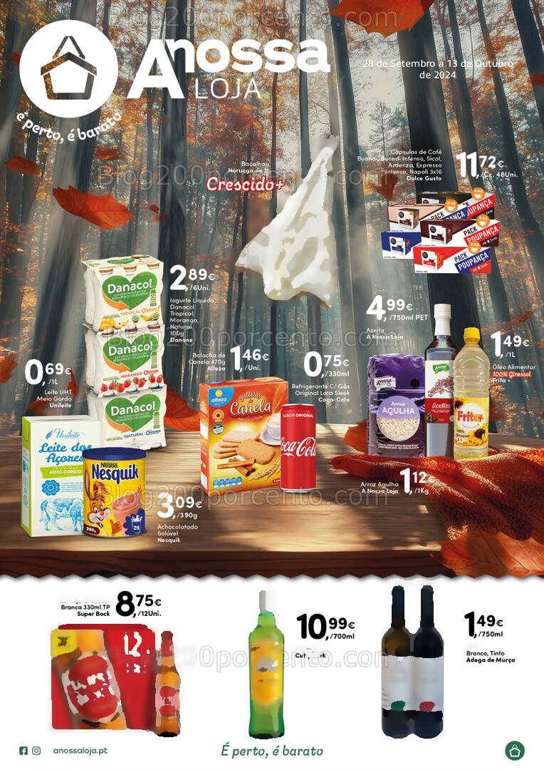 Antevisão Folheto A NOSSA LOJA Promoções de 28 setembro a 13 outubro