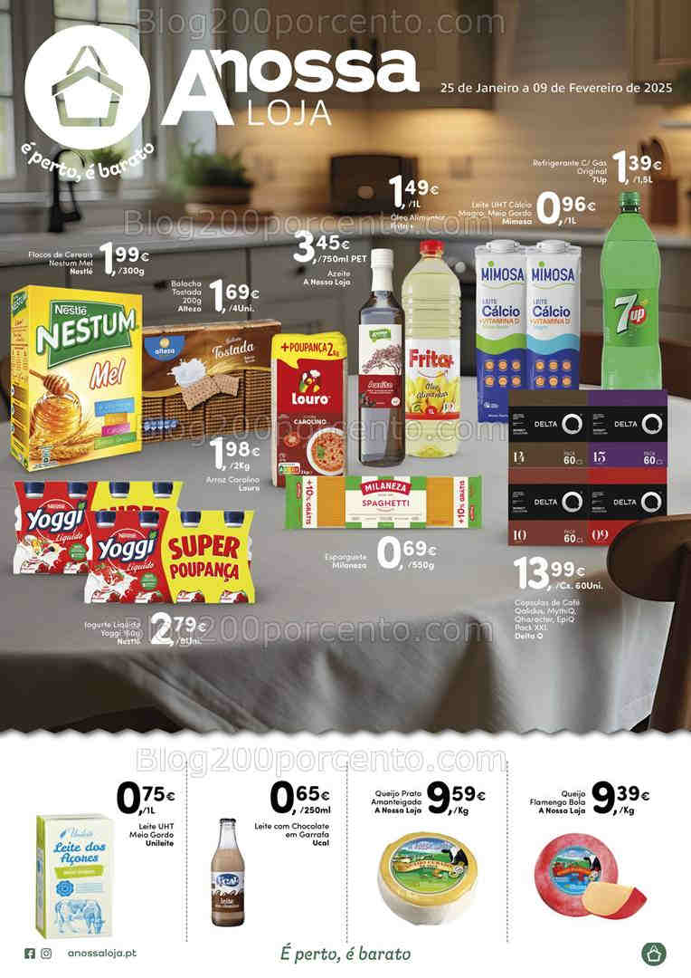 Antevisão Folheto A NOSSA LOJA Promoções de 25 janeiro a 9 fevereiro