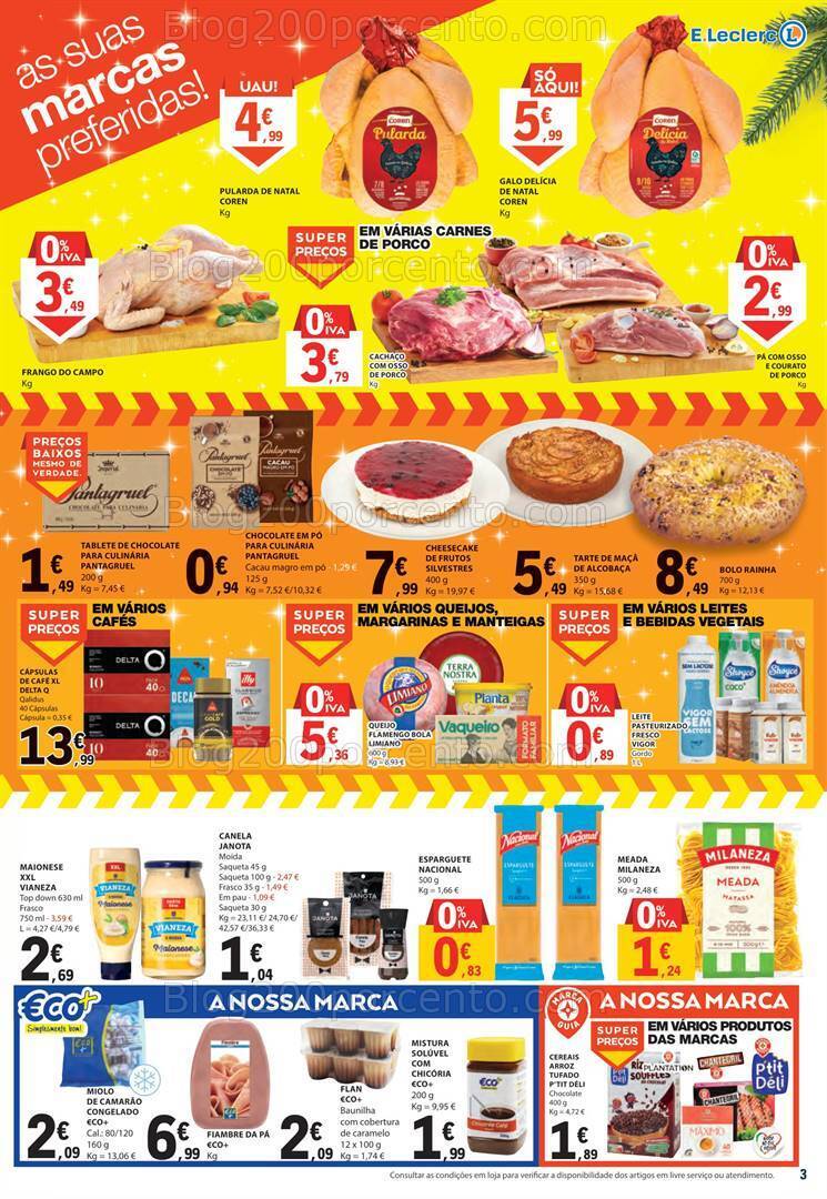 Antevisão Folheto E-LECLERC Promoções Fim de Semana - 22 a 24 dezembro