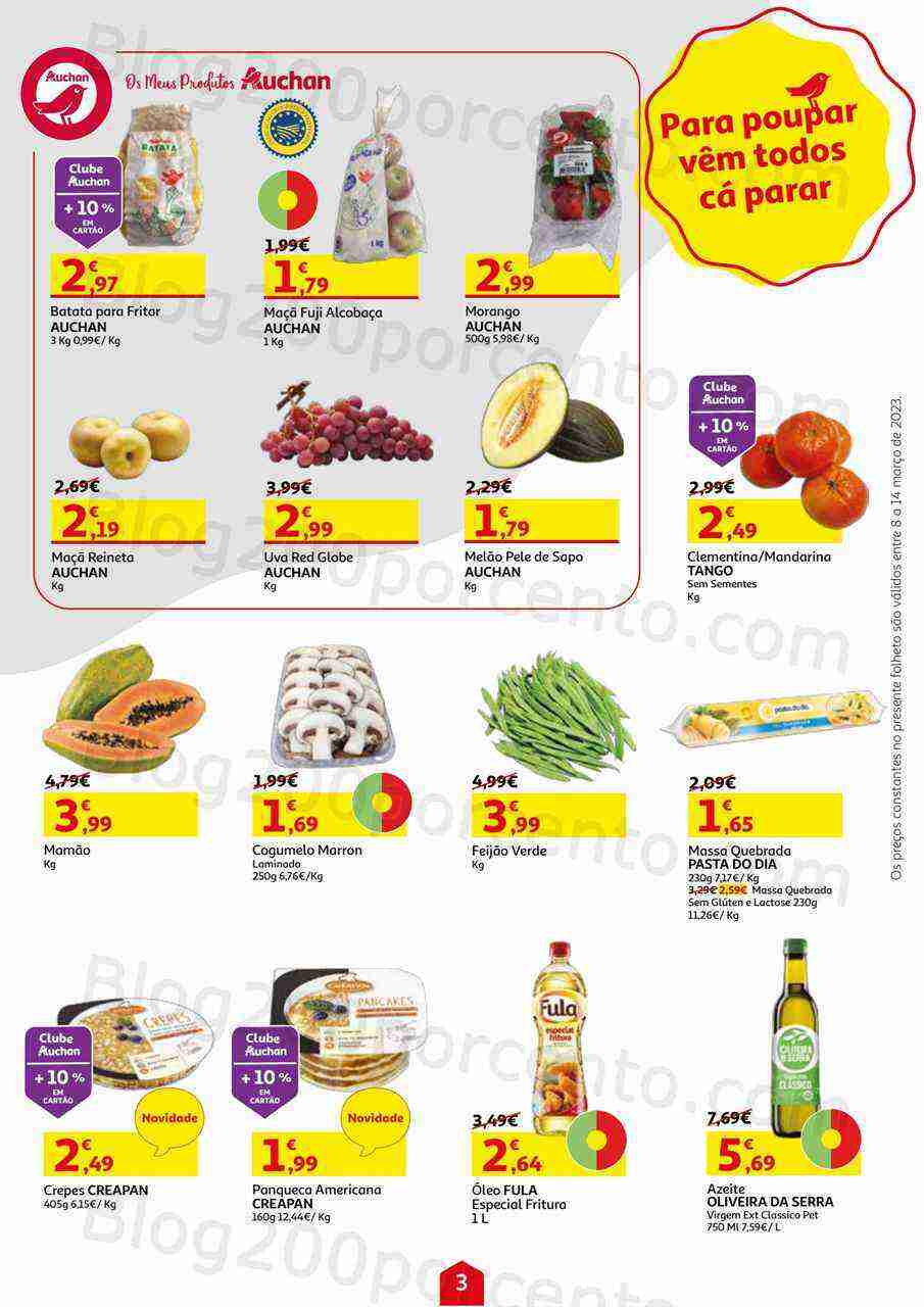 Antevisão Folheto AUCHAN Promoções de 8 a 14 março