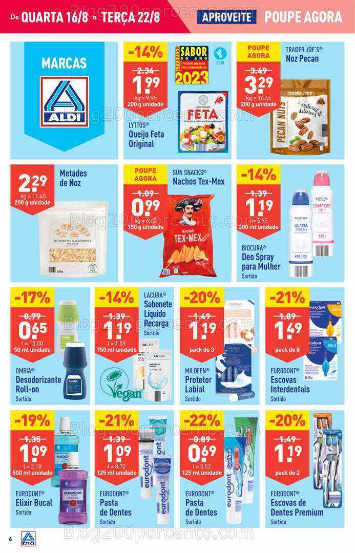 Antevisão Folheto ALDI Promoções de 16 a 22 agosto