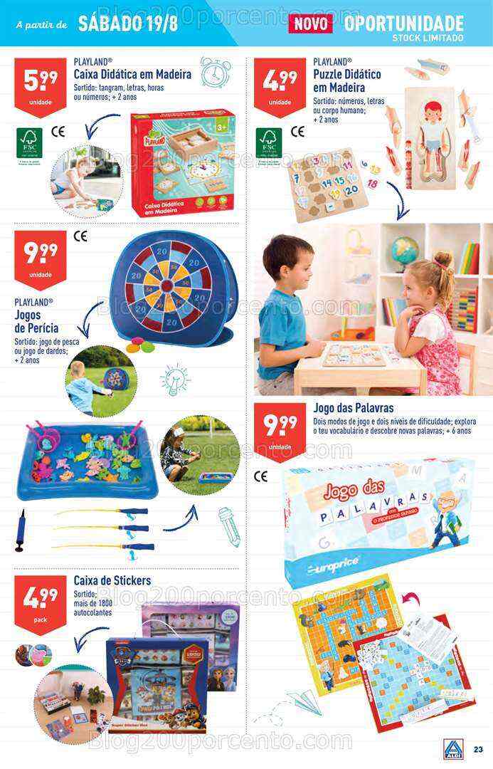 Antevisão Folheto ALDI Bazar + Regresso ás Aulas Promoções a partir de 18 agosto