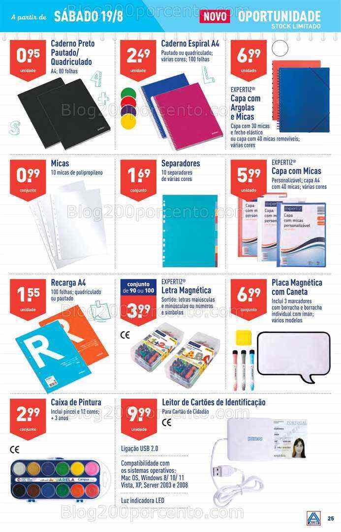 Antevisão Folheto ALDI Bazar + Regresso ás Aulas Promoções a partir de 18 agosto