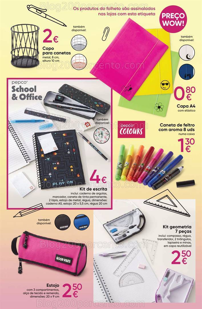 Antevisão Folheto PEPCO Regresso às Aulas Promoções de 31 agosto a 13 setembro