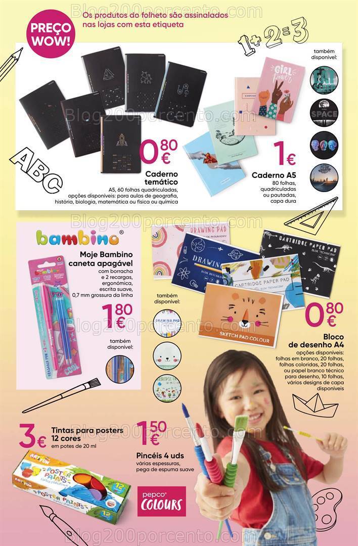 Antevisão Folheto PEPCO Regresso às Aulas Promoções de 31 agosto a 13 setembro